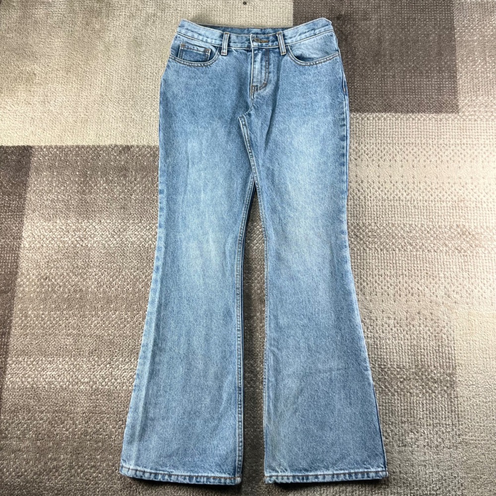 J. Galt Light Wash Flare Leg Denim Jeans Size S Y2090LW 27X30